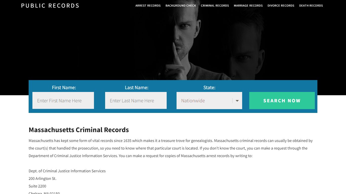 Massachusetts criminal records - Public Records